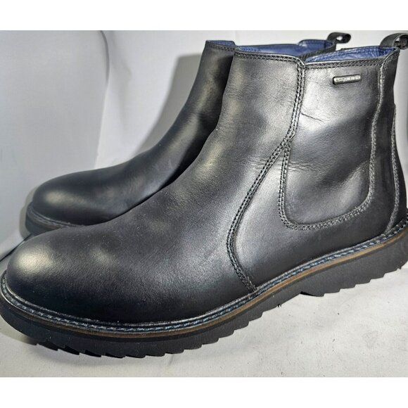 GEOX Respira Men\'s U Kapsian Chelsea Ankle  Boot Black Leather  Size 12 main image 7